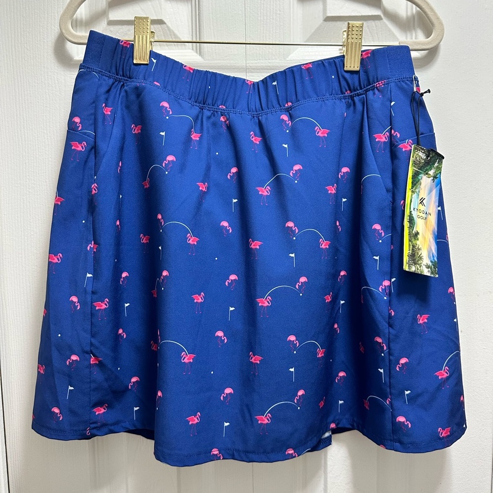 Kyodan Golf Skirt w/ Pink Flamingo Print NWT!